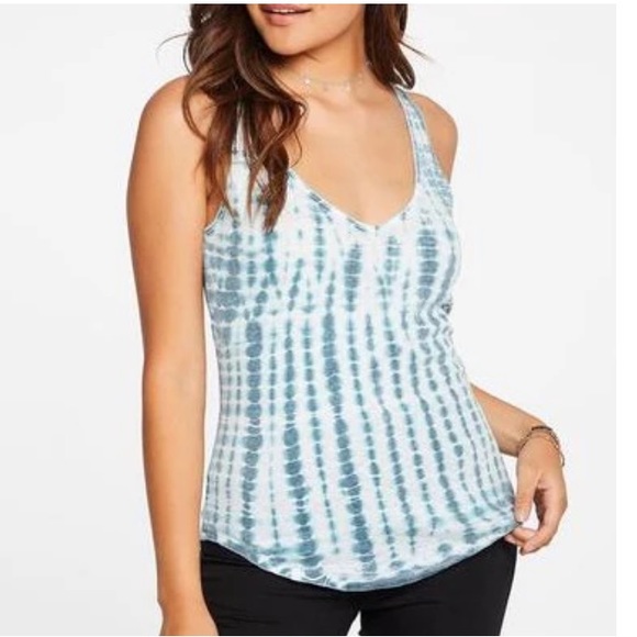 Chaser Vintage Rib Cross Back VNeck Shirttail Tank Size M - Picture 2 of 9